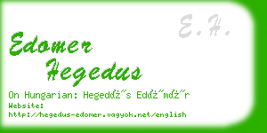 edomer hegedus business card